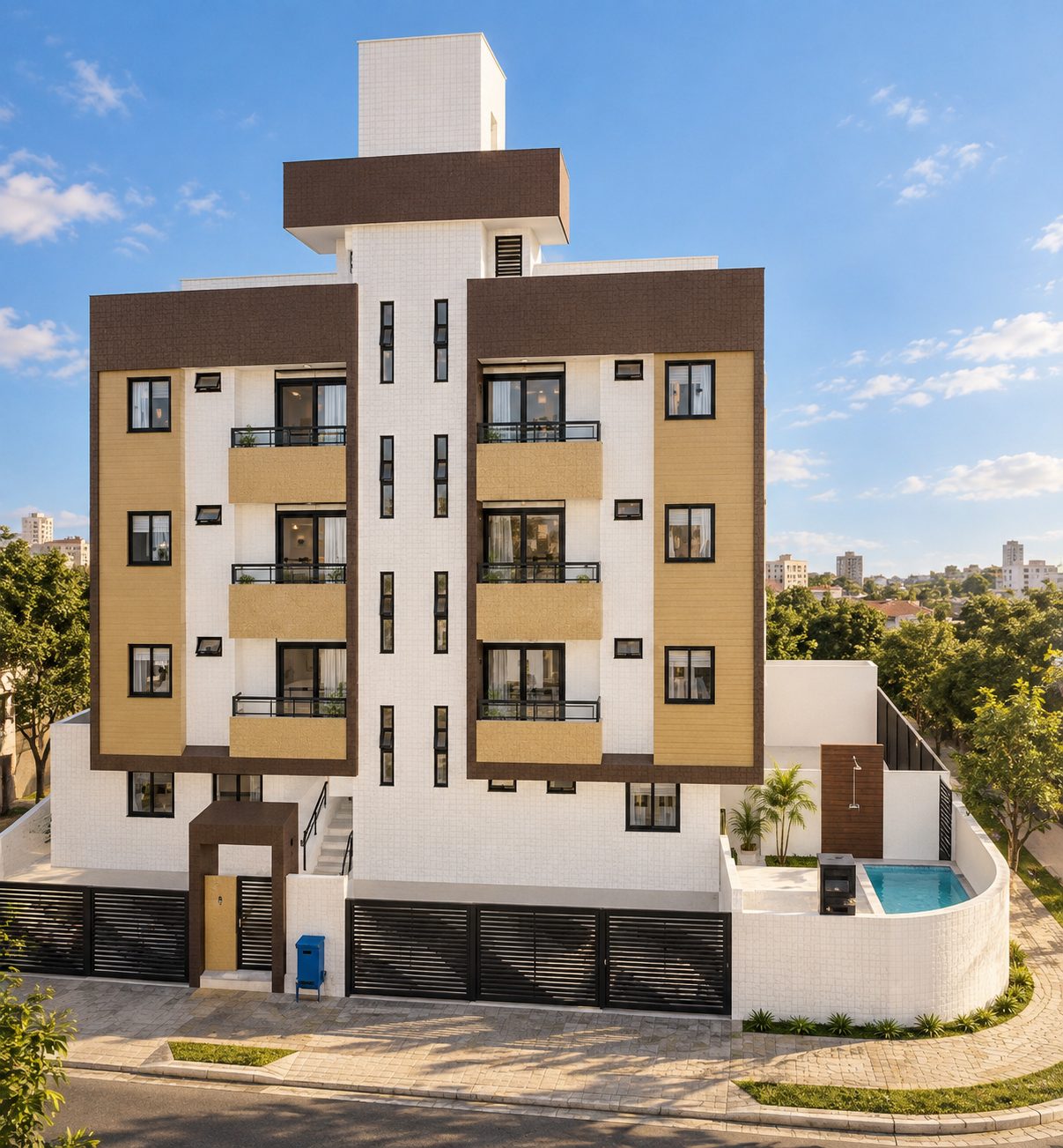 Fachada do Residencial Aurino Lopes, no bairro Cidade Verde, em João Pessoa